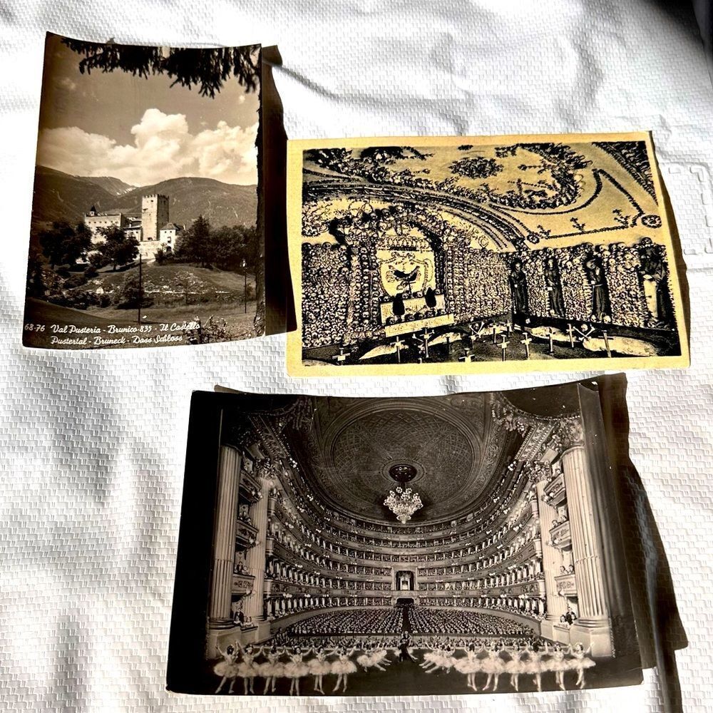 Vintage 50s Black and White Postcards from Italy